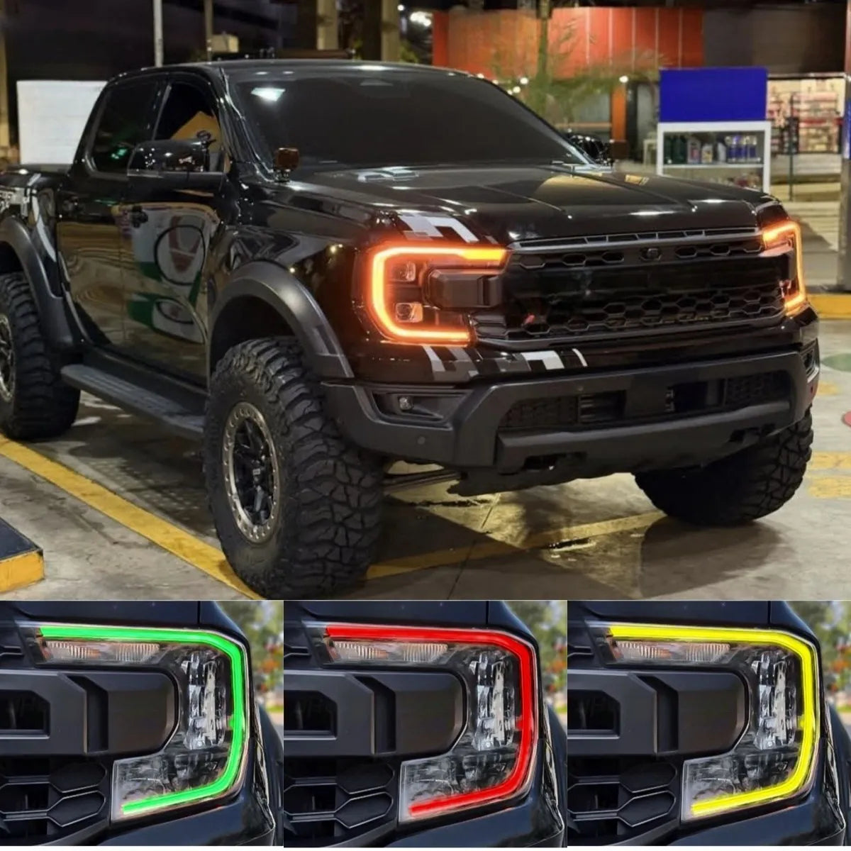 Plaques LED DRL Ford Ranger XLT Raptor Everest (2024-2025) - vue de face - Becquet Voiture