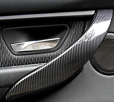 Poignée Porte Intérieure Fibre Carbone Sèche BMW M3 M4 - vue arrière - Becquet Voiture