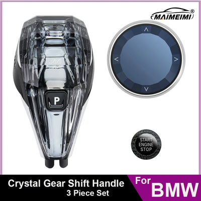Pommeau Cristal BMW G20 G22 G14 X3 X4 X5 X6 X7 Z4 - vue de face - Becquet Voiture