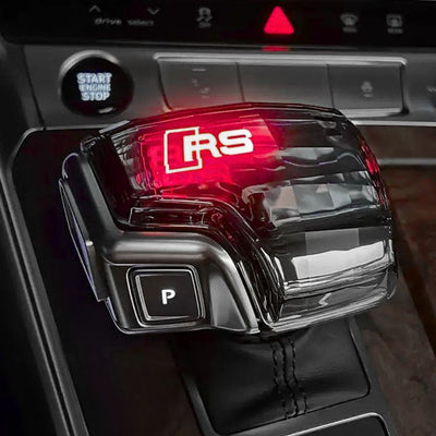 Pommeau de Vitesse Audi Crystal S-line RS LED - vue de profil - Becquet Voiture