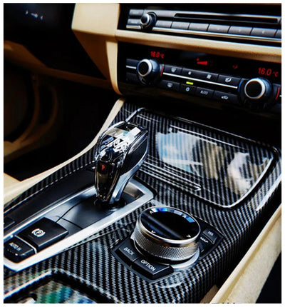 Pommeau de Vitesse Cristal BMW Série 5 X5 X6 G30 F15 - détail du montage 2 - Becquet Voiture