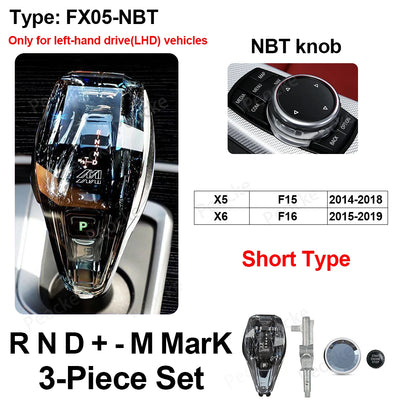 Pommeau de Vitesse Cristal BMW Série 5 X5 X6 G30 F15 - détail du montage 4 - Becquet Voiture