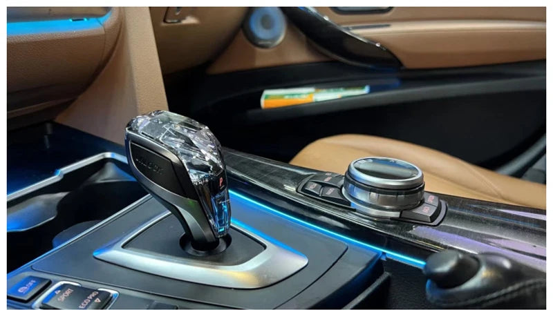 Pommeau de Vitesse Cristal BMW Série 5 X5 X6 G30 F15 - installé sur véhicule 2 - Becquet Voiture