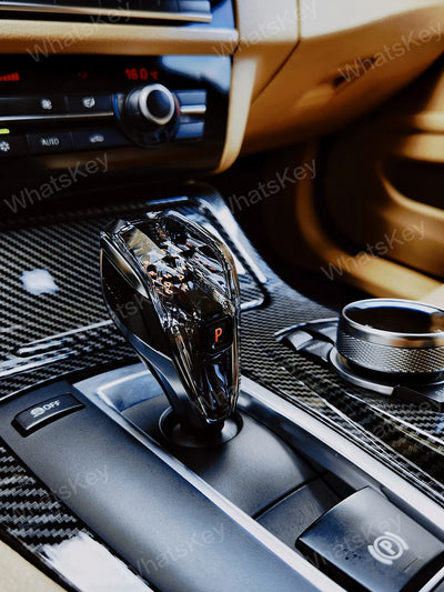 Pommeau de Vitesse Cristal BMW Série 5 X5 X6 G30 F15 - installé sur véhicule 3 - Becquet Voiture