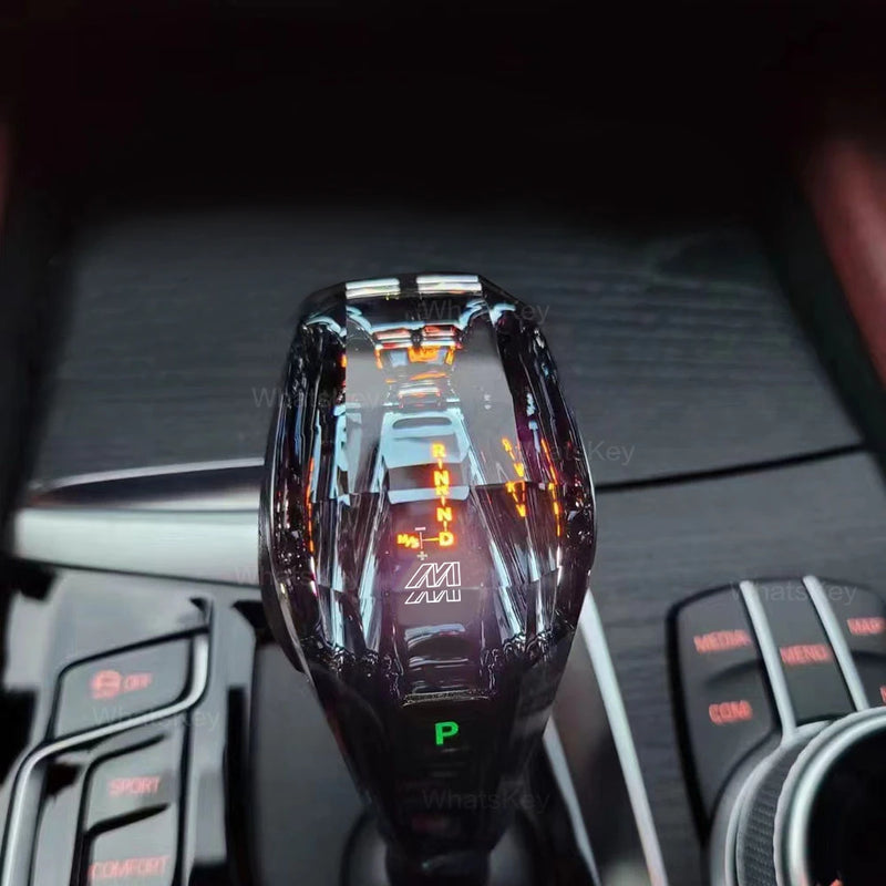 Pommeau de Vitesse Cristal BMW Série 5 X5 X6 G30 F15 - installé sur véhicule - Becquet Voiture