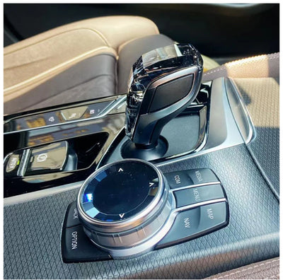 Pommeau de Vitesse Cristal BMW Série 5 X5 X6 G30 F15 - packshot studio 2 - Becquet Voiture
