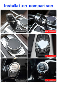 Pommeau de Vitesse Cristal BMW Série 5 X5 X6 G30 F15 - packshot studio - Becquet Voiture