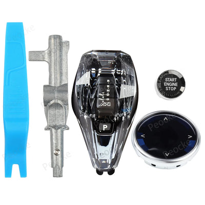 Pommeau de Vitesse Cristal BMW Série 5 X5 X6 G30 F15 - vue de face 3 - Becquet Voiture