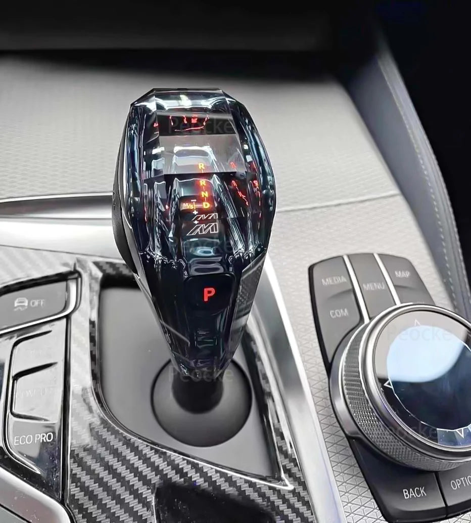 Pommeau de Vitesse Cristal BMW Série 5 X5 X6 G30 F15 - vue de face - Becquet Voiture
