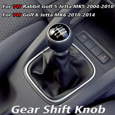 Pommeau de Vitesse Cuir Volkswagen Golf 5 R32 - vue de face - Becquet Voiture