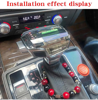 Pommeau de Vitesse LED Cristal Audi A4 A6 Q5 Q7 - en situation - Becquet Voiture