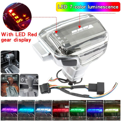 Pommeau de Vitesse LED Cristal Audi A4 A6 Q5 Q7 - vue de profil 3 - Becquet Voiture