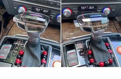 Pommeau de Vitesse LED Cristal Audi A4 A6 Q5 Q7 - vue de trois-quarts 2 - Becquet Voiture