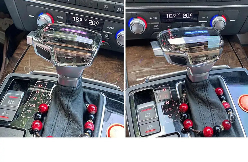 Pommeau de Vitesse LED Cristal Audi A4 A6 Q5 Q7 - vue de trois-quarts 2 - Becquet Voiture