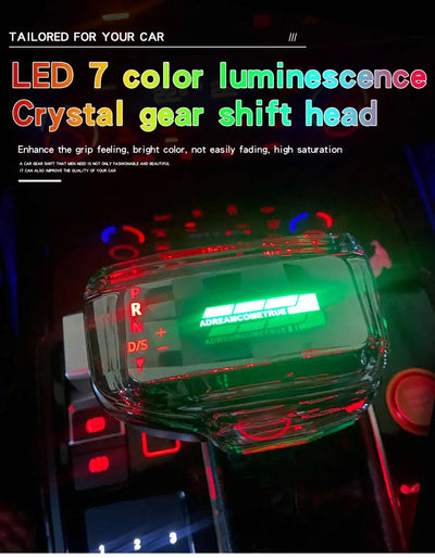 Pommeau de Vitesse LED Cristal Audi A4 A6 Q5 Q7 - vue rapprochée - Becquet Voiture