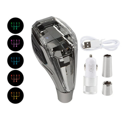 Pommeau de Vitesse LED Universel Multicolore - en situation - Becquet Voiture