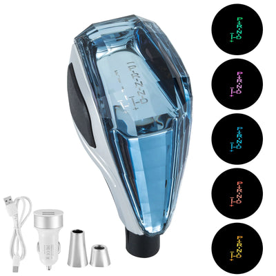 Pommeau de Vitesse LED Universel Multicolore - vue de dessus - Becquet Voiture