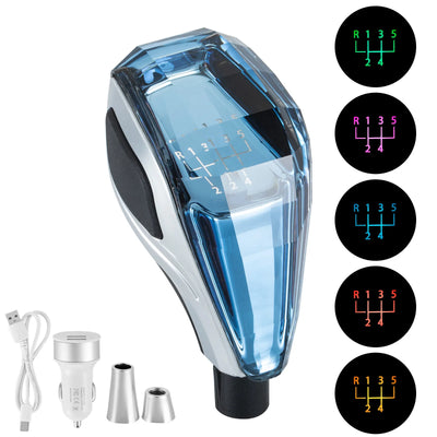 Pommeau de Vitesse LED Universel Multicolore - vue de face 2 - Becquet Voiture