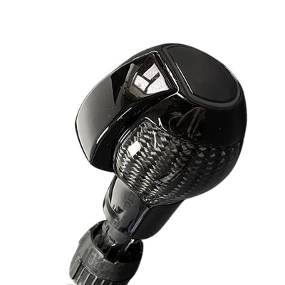 Pommeau DSG Audi RS Carbone Cuir Logo R S GTI - vue de dessus - Becquet Voiture