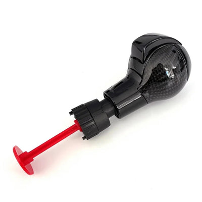 Pommeau DSG Audi RS Carbone Cuir Logo R S GTI - vue de trois-quarts - Becquet Voiture