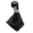 Pommeau et Soufflet Manuel VW Golf 7 Cuir Rouge