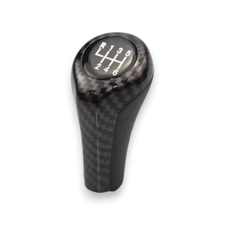 Pommeau levier de vitesse BMW Série 3 E46 cuir noir 5/6 rapports - vue de face 2 - Becquet Voiture