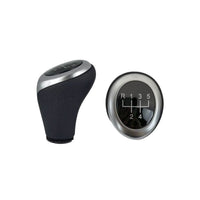 Pommeau levier de vitesse BMW Série 3 F30 cuir noir chromé 5/6 rapports - vue arrière - Becquet Voiture