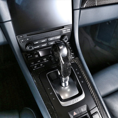 Pommeau Levier Vitesse PDK Fibre Carbone Porsche Macan I 2014-2021 - vue de dessus - Becquet Voiture