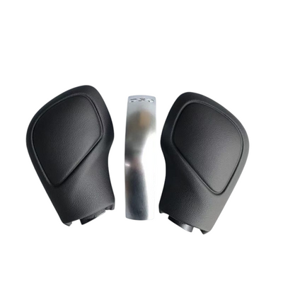 Pommeau sélecteur DSG VW Golf 7 - Alu brossé chromé piano black - installé sur véhicule - Becquet Voiture