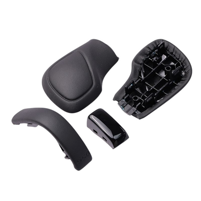 Pommeau sélecteur DSG VW Golf 7 - Alu brossé chromé piano black - vue de dessus - Becquet Voiture