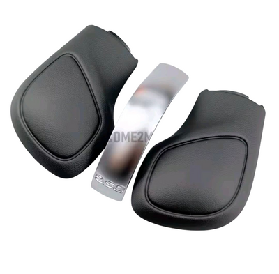 Pommeau sélecteur DSG VW Golf 7 - Alu brossé chromé piano black - vue de face - Becquet Voiture