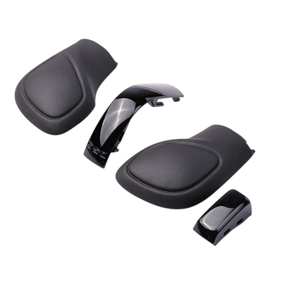 Pommeau sélecteur DSG VW Golf 7 - Alu brossé chromé piano black - vue rapprochée - Becquet Voiture