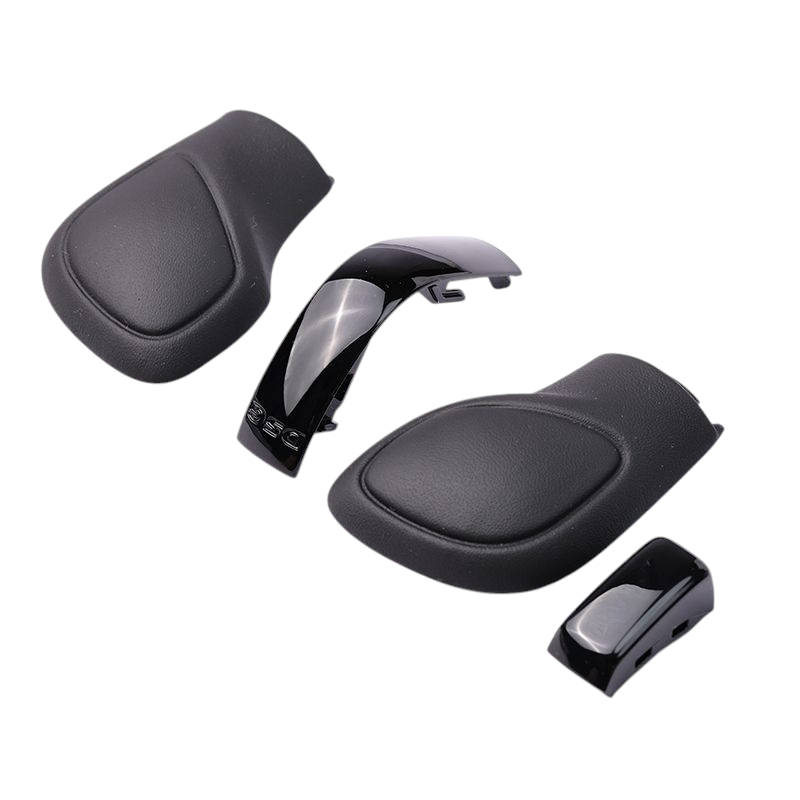 Pommeau sélecteur DSG VW Passat B8 - Alu brossé chromé piano black - vue rapprochée - Becquet Voiture