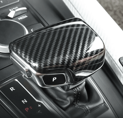 Pommeau Sélecteur Levier Vitesse Carbone Audi A5 B9 2017-2021 - vue de profil - Becquet Voiture