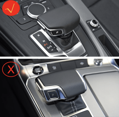 Pommeau Sélecteur Levier Vitesse Carbone Audi A5 B9 2017-2021 - vue de trois-quarts - Becquet Voiture