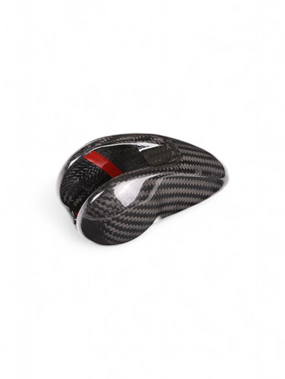 Pommeau Sélecteur Levier Vitesse PDK Fibre Carbone Porsche Cayman 987 - installé sur véhicule - Becquet Voiture