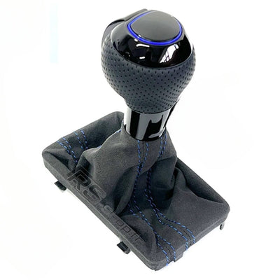 Pommeau Soufflet DSG Audi Cuir Carbone Alcantara - en situation - Becquet Voiture