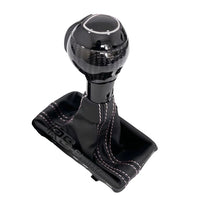 Pommeau Soufflet DSG Audi Cuir Carbone Alcantara - packshot studio - Becquet Voiture