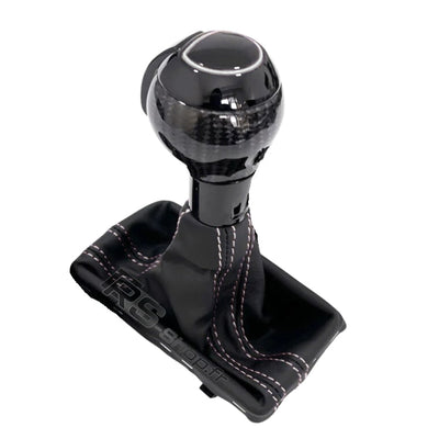 Pommeau Soufflet DSG Audi Cuir Carbone Alcantara - packshot studio - Becquet Voiture