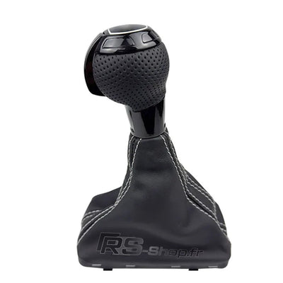 Pommeau Soufflet DSG Audi Cuir Carbone Alcantara - vue arrière - Becquet Voiture