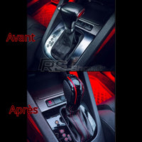 Pommeau + Soufflet DSG Golf 5 / 6 Cuir Alcantara - vue de face 2 - Becquet Voiture