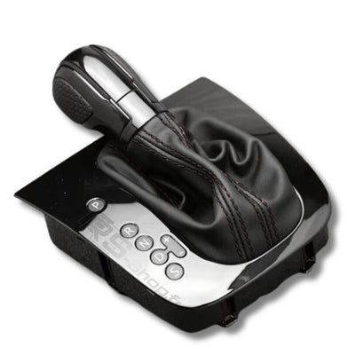 Pommeau + Soufflet DSG Golf 5 / 6 Cuir Alcantara - vue de trois-quarts 2 - Becquet Voiture