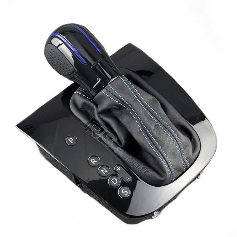 Pommeau + Soufflet DSG Golf 5 / 6 Cuir Alcantara - vue de trois-quarts - Becquet Voiture