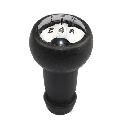 Pommeau Vitesse 5 Rapports Peugeot Cuir Chrome Alu - vue arrière - Becquet Voiture