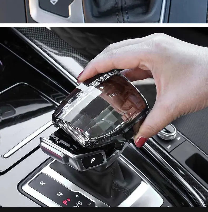 Pommeau Vitesse Cristal Audi Q7 4M A6 C8 Q8 SQ5 A5 A4 B9 - en situation - Becquet Voiture