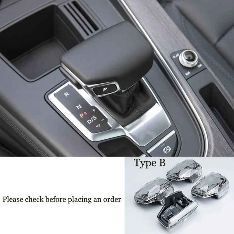 Pommeau Vitesse Cristal Audi Q7 4M A6 C8 Q8 SQ5 A5 A4 B9 - vue arrière 2 - Becquet Voiture