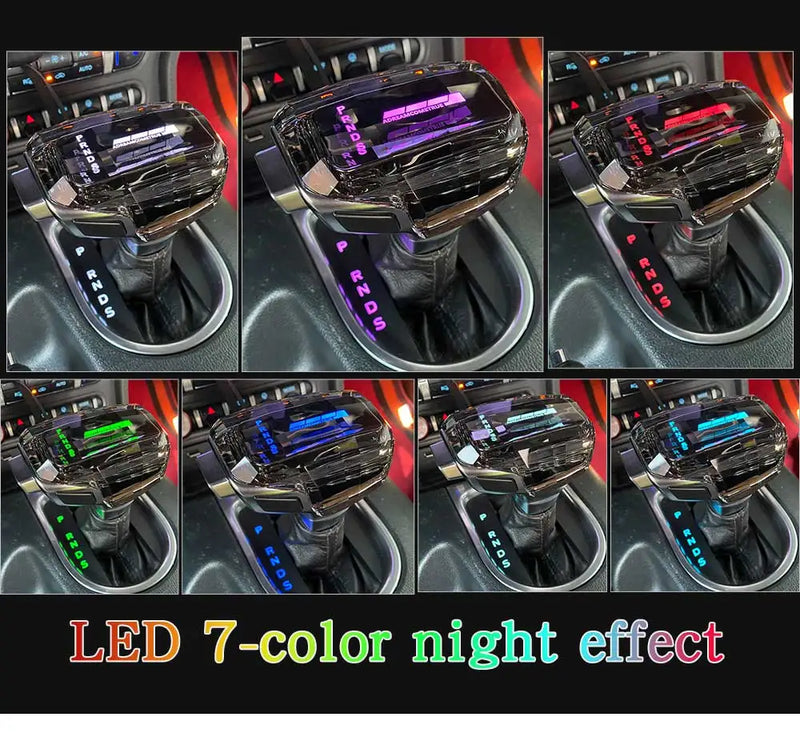 Pommeau Vitesse Cristal LED Ford Mustang 2015-2024 - installé sur véhicule 2 - Becquet Voiture