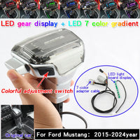 Pommeau Vitesse Cristal LED Ford Mustang 2015-2024 - vue rapprochée 2 - Becquet Voiture