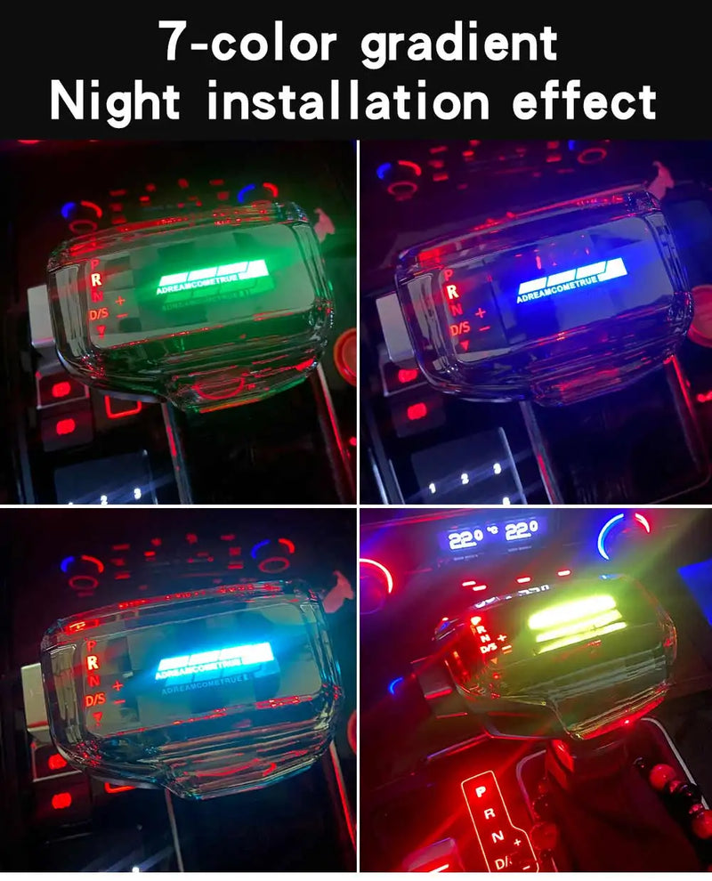 Pommeau Vitesse Cristal LED VW Audi Skoda Auto - détail du montage 2 - Becquet Voiture