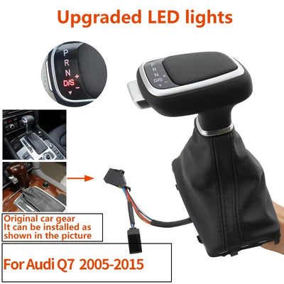 Pommeau Vitesse LED Cristal Audi A6 A4 Q5 Q7 A3 A5 A7 - détail du montage 3 - Becquet Voiture